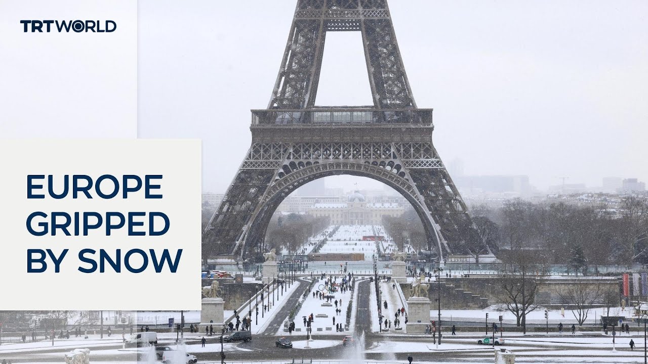 Deadly snowstorm disrupts travel across Europe