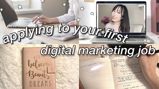 ⭐️ How To Apply To Your First Digital Marketing Job ⭐️