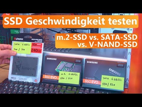 SSD Geschwindigkeit testen Windows 10 - SATA gegen M.2 Performance Video