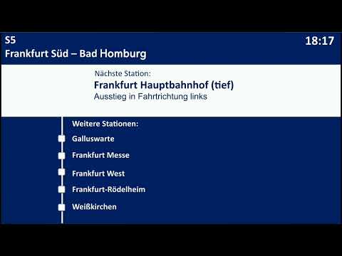 [S-Bahn Rhein-Main] Ansagen S5 Frankfurt Süd - Bad Homburg (ET430 Version)@hesstv2886