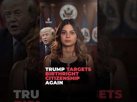 Trump targets birthright citizenship again #ajshorts