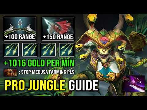 How to Mid & Jungle Medusa Like a Pro in 7.32e with 1016 Gold Per Min Multishot Dota 2