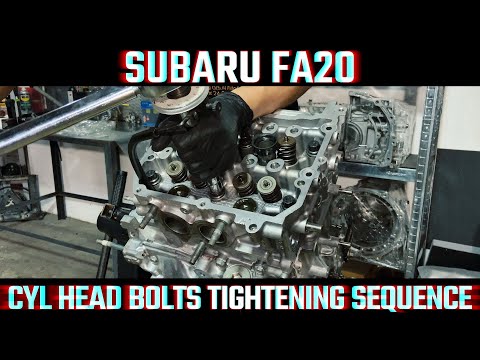 SUBARU FA20 CYLINDER HEAD BOLTS TIGHTENING SEQUENCE | WRX | FORESTER | BRZ | GT86 TORQUE SPECS