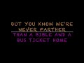 A bible and a bus ticket home lyrics - Collin Raye