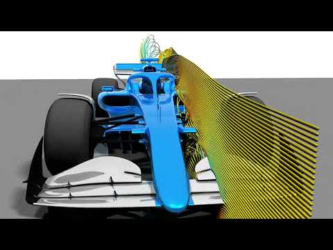 CFD simulation of the airflow around a F1 racing car