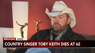 Country singer Toby Keith dead at 62 after battle with stomach cancer