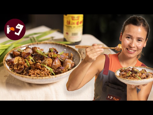 Berenjenas Sichuan crujientes y picantes