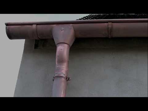 Neue Dachrinne Kupfer Patina Teil 1