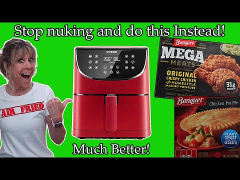 Air Fryer TV Dinner - Air Fryer Banquet Chicken & Pot...