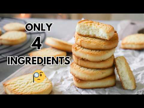 Cream Cheese Shortbread Cookies with JUST 4 Ingredients |  4-Ingredient Butter Cookies