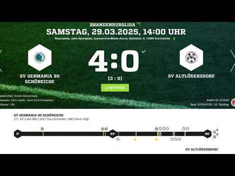 SV Germania 90 Schöneiche - SV Altluedersdorf 4:0 (3:0)