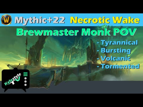 Mythic+22 Necrotic Wake - Brewmaster Monk POV
