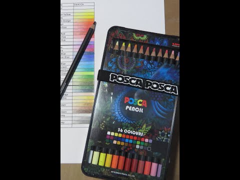 Uni Posca Colored Pencils (ONE OF MY FAVS) Swatch Template