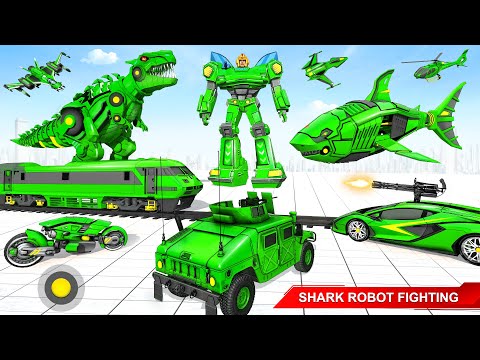 Shark robot car transform game || 3D Unity Flying shark game