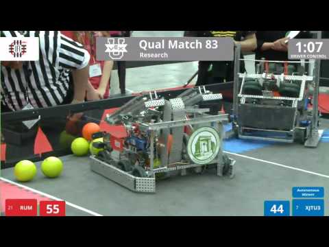 VEX Worlds 2016 - VEX U - Research - Qual 83 (RUM) 169 vs 230 (XJTU3)