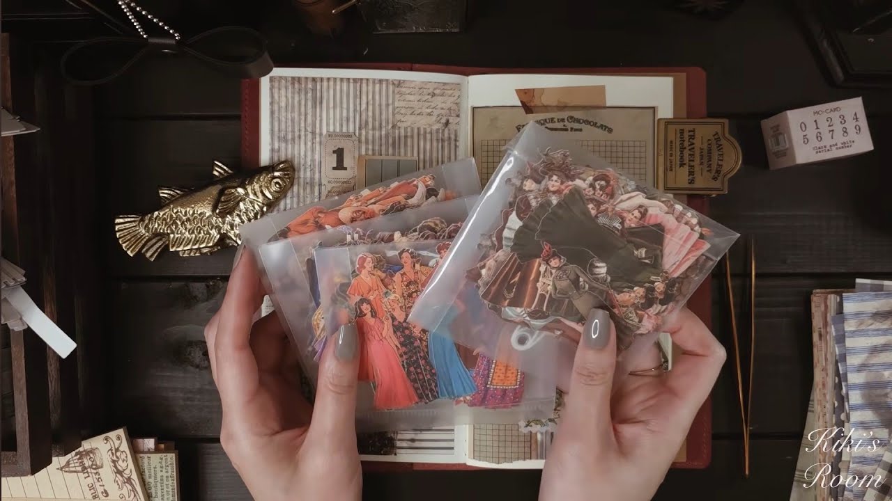 コラージュをして日記をつける, Vintage Collage ideas, keep a diary