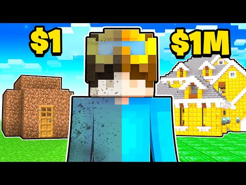 $1 VS $1,000,000 House Battle In Minecraft!