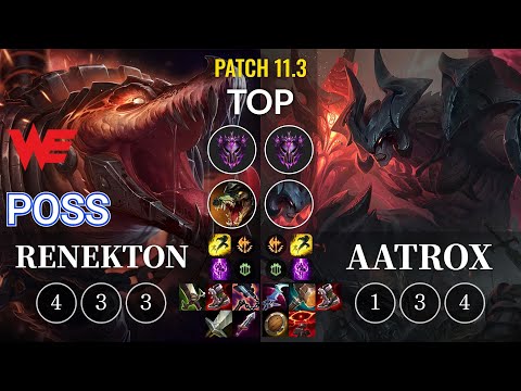 WE Poss Renekton vs Aatrox Top - KR Patch 11.3