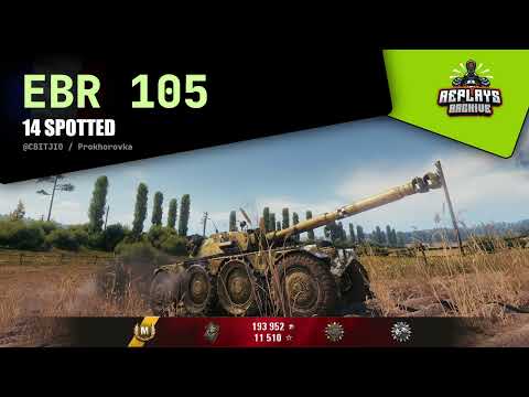 Panhard EBR 105 - 14 spotted / 21567 assist, 0 damage, 1490 exp., Prokhorovka, World of Tanks
