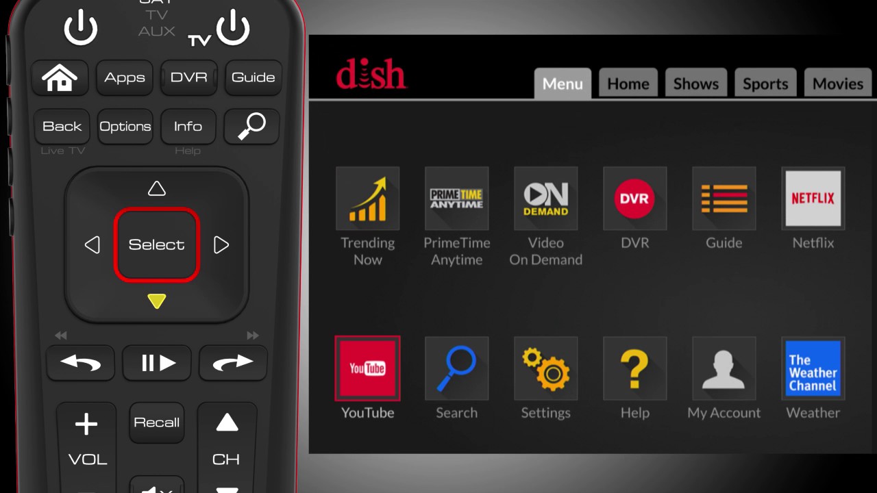 How do I pause live TV on Dish?