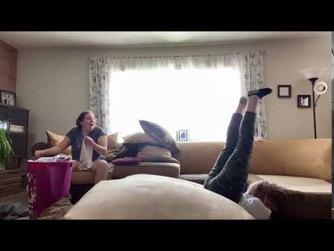 Girl Fails While Flipping From Couch - 1133439