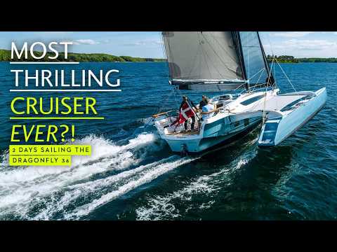 PROBABLY the best fun ever...? Sailing the Danish dynamite Dragonfly 36 trimaran