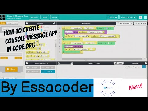 How to create Console Messaging app in Code.org