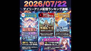 2026/07/22 - Daily SVOD Anime Ranking｜鬼の花嫁がコナンを抜いた衝撃の理由