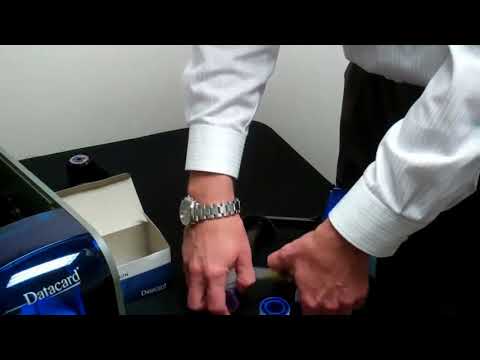 How to Change the ribbon on a Entrust Datacard SD Series Card Printer - (http://www.idvisionme.com)