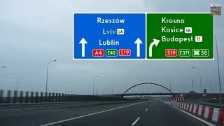 preview picture of video 'Autostrada / Highway A4 Dębica - Rzeszów'