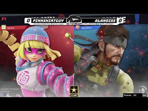 US Army $5000 Pot Top 32 Losers - PinkShirtGuy (Min Min) Vs. AlanDiss (Snake) Smash Ultimate - SSBU