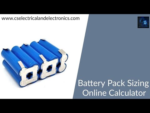 Battery Pack Sizing Online Calculator, Design Your Own Battery Pack