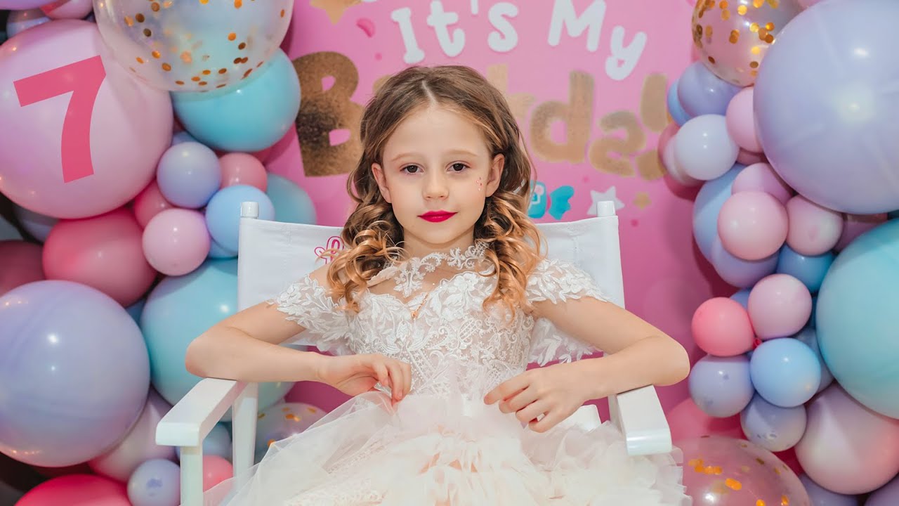 Настя - День Рождения 7 лет. Nastya and her Birthday Party 7 years old