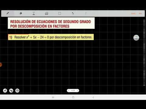 Ecuaciones de segundo grado por factorización