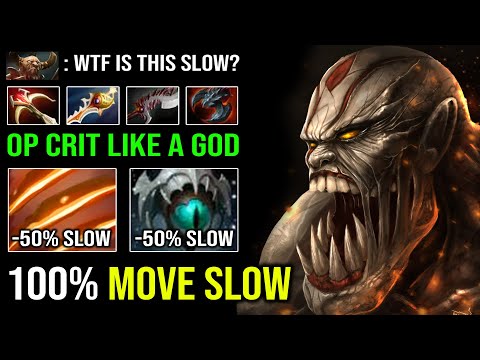 HIT LIKE A TRUCK 100% Move Slow LVL 30 Late Game Skadi Lifestealer with Insane Crit Daedalus Dota 2