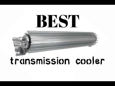 Best Transmission Cooler 12" Satin Aluminum Finned Dual Pass Transmission Cooler Bundys Garage