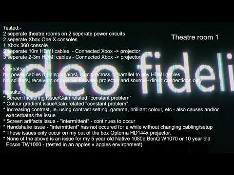 Optoma HD144X Issues/Problems detailed for seller...