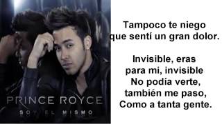 Prince Royce - Invisible Letras  2014