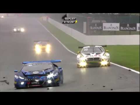 Blancpain GT Series Endurance Cup 2016. Total 24 Hours of Spa. J.Mul Crash Into M.Broniszewsk