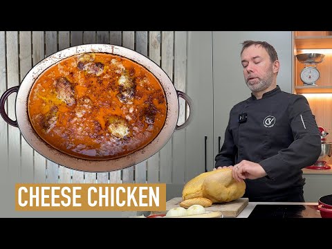 Chicken in cheese sauce I French recipe I Chicken Gaston Gérard