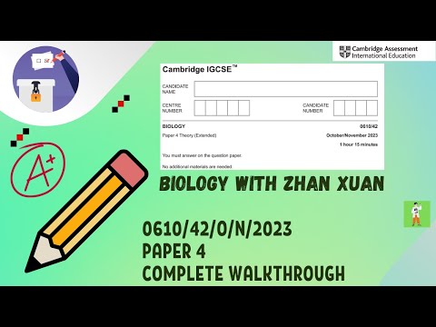 IGCSE Biology (0610) - 0610/42/O/N/23 | Oct/Nov 2023 Paper 42 (Extended)