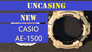 UNCASING CASIO AE-1500WH - Inside the case. REVIEW module 3502.