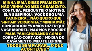 Minha Família Disse Que Eu Morri Para Me Impedir de Ir Ao Casamento da Minha Irmã Porque Sou Apenas.