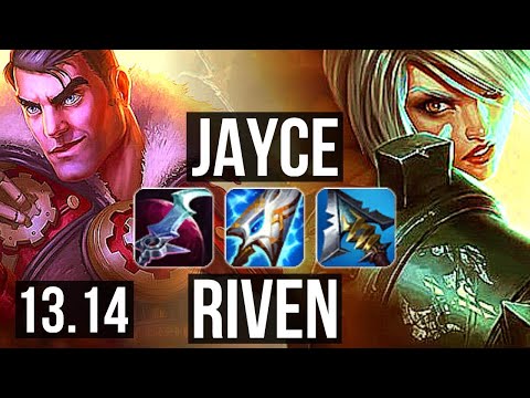 JAYCE vs RIVEN (TOP) | 6 solo kills, Rank 9 Jayce, Dominating | EUW Grandmaster | 13.14