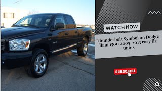 Thunderbolt Symbol on Dodge Ram 1500 2005-2013￼ easy fix 5mins