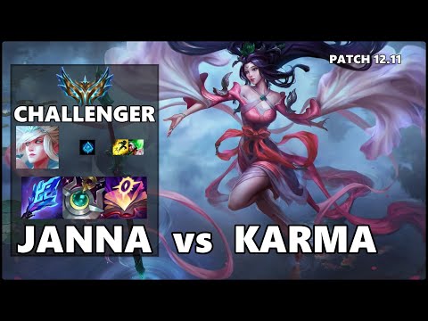 SEASON 12 CHALLENGER Support Gameplay - JANNA vs KARMA Patch 12.11