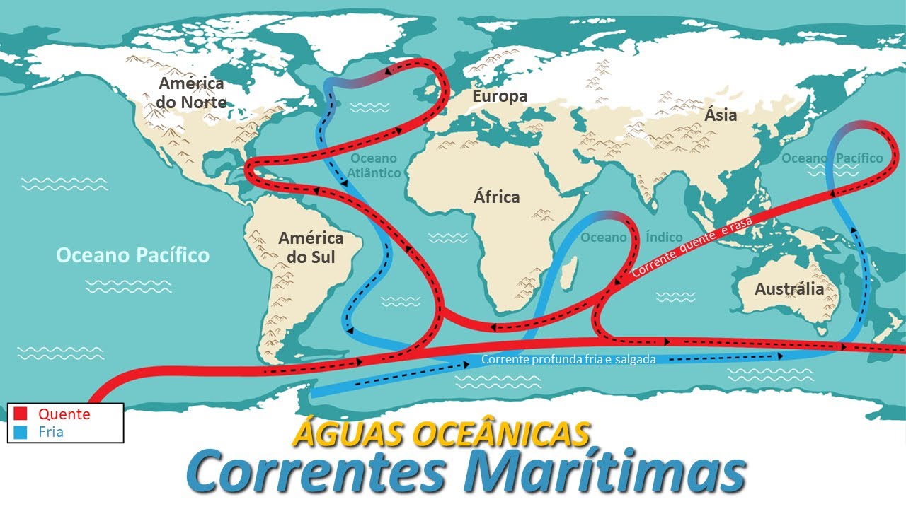 As águas oceânicas - Correntes Marítimas
