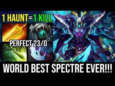 World Best Spectre Ever WTF 1 Haunt = 1 Kill 9000 MMR Craziest Gameplay 23/0 By Karolina Dota 2