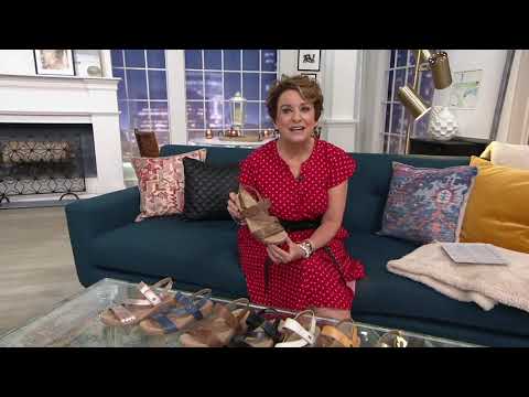 Earth Origins Leather Strap Wedges - Kendra Khloe on QVC