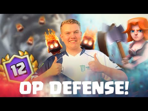 OP DEFENSE! 12 WIN Ice Wizard Balloon Miner Cycle Deck LIVE Grand Challenge Gameplay - Clash Royale